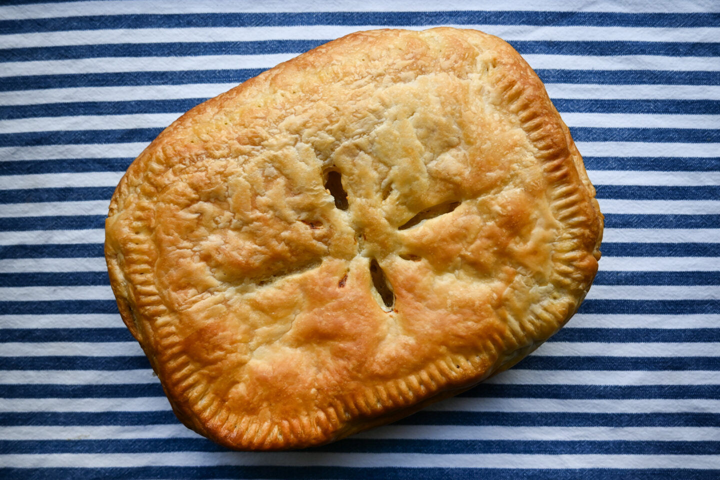 Chicken Pancetta Pie with Puff Pastry on top